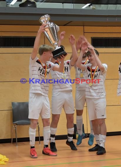 Futsal-Kreismeisterschaften Sinsheim A-Junioren in der Kraichgauhalle in Gemmingen - VFB Eppingen vs JSG Helmstadt/Neckarbischofsheim/Reichartshausen (© Siegfried Lörz)